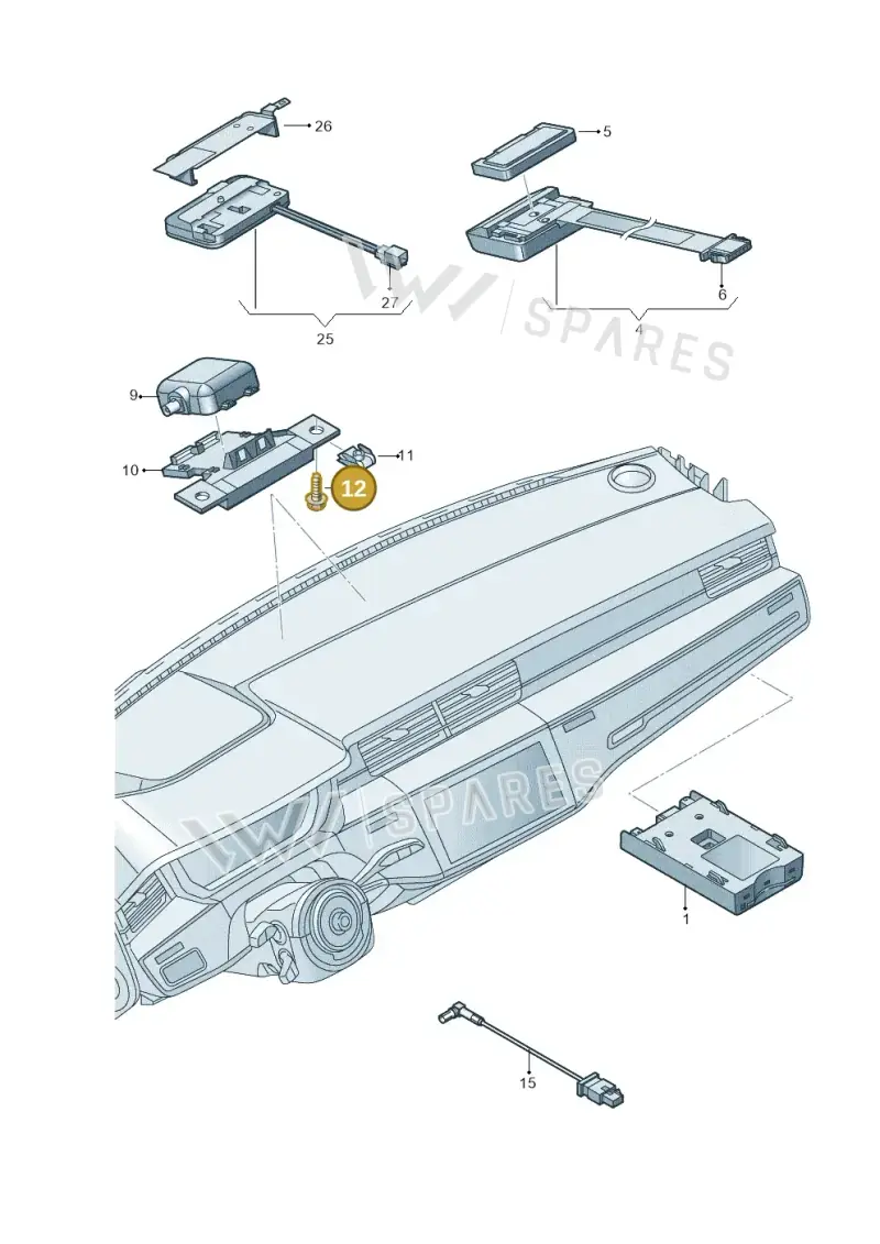 N10549503 — Audi A8L (2017-2022) diagram 838035570, position 12