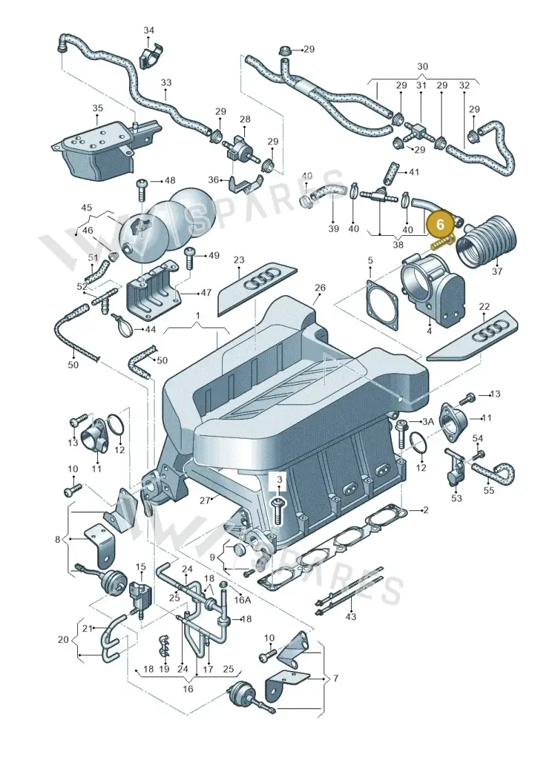 N10562101 — Audi R8 qu. 5.2 (2012-2015) diagram 752133100, position 6