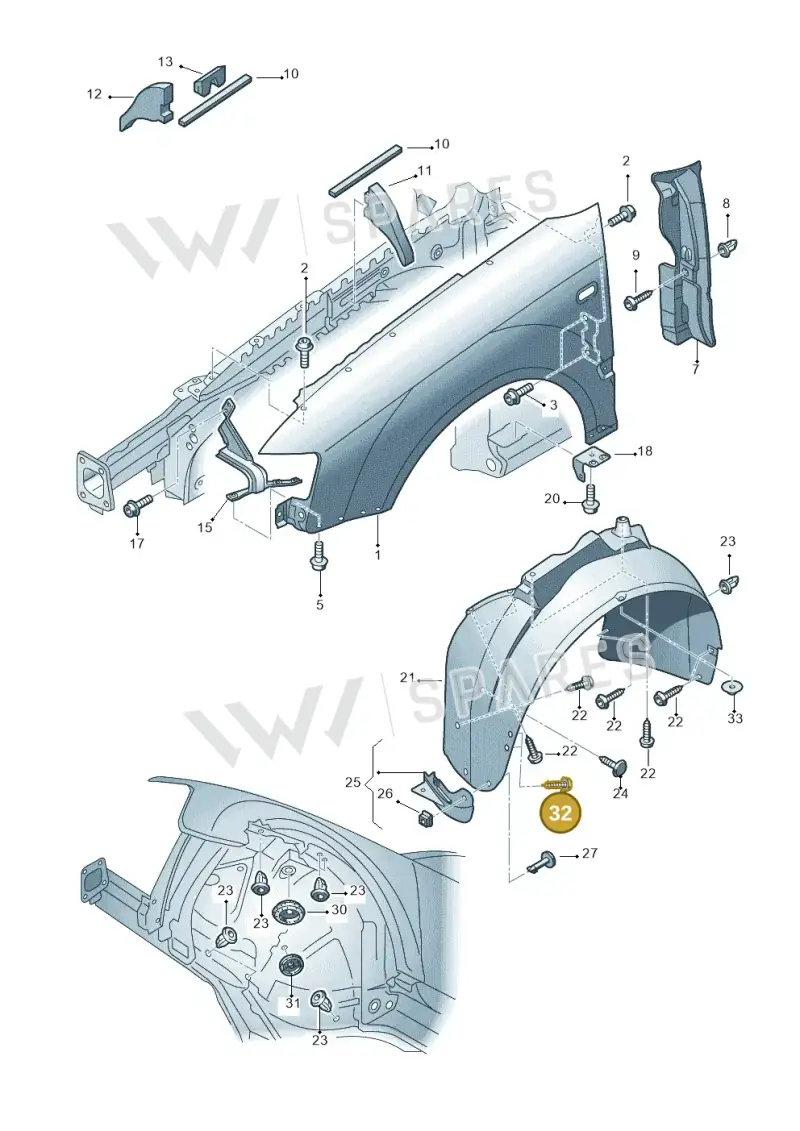 N10562202 — Audi RS4 Cabrio qu.    08> (2007-) diagram 273821100, position 32