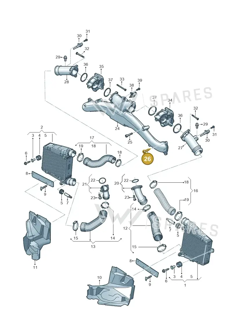 N10562202 — Audi A8L (2017-2022) diagram 838145080, position 26