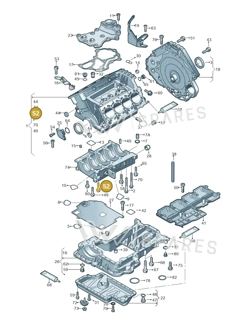 N10562603 — Audi R8                08> (2007-) diagram 618103000, position 52