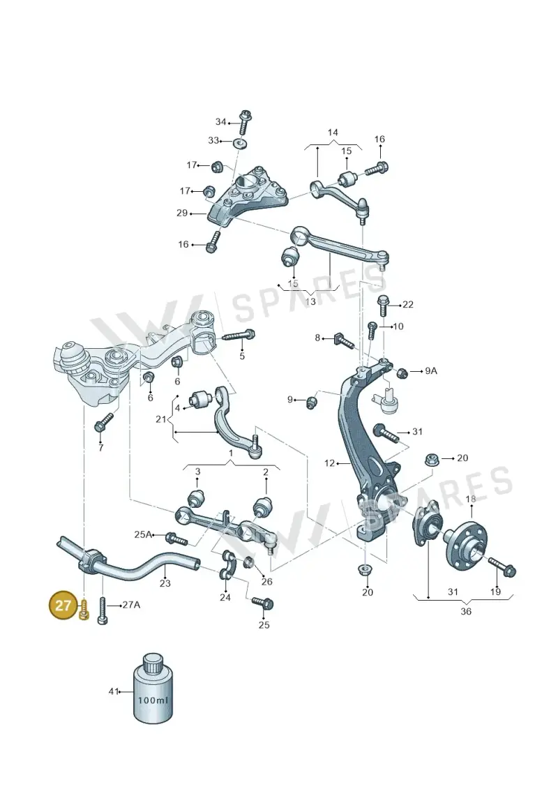 N10563402 — Audi A8/S8/qu. lang    08> (2007-) diagram 258407000, position 27