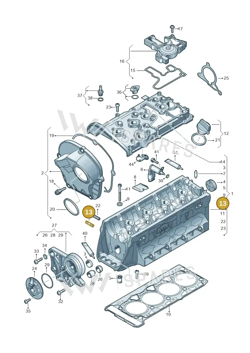 N10581602 — Audi A8L qu. 3.0 TDI (2013-2018) diagram 717103170, position 13