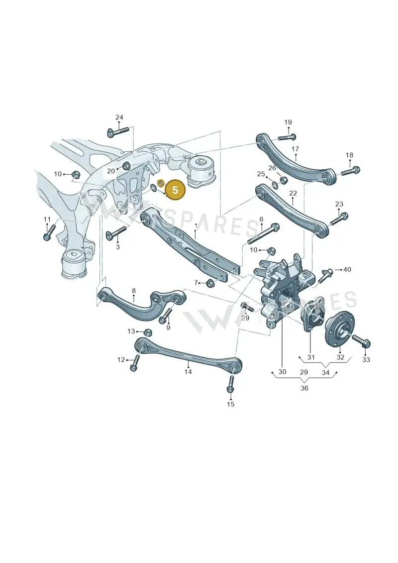 N10586802 — Audi A8L (2017-2022) diagram 838505250, position 5
