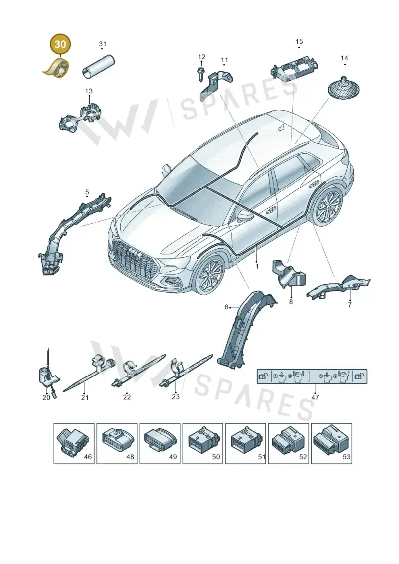N10592002 — Audi Q4 Sportback (2021-2022) diagram 89a971950, position 30