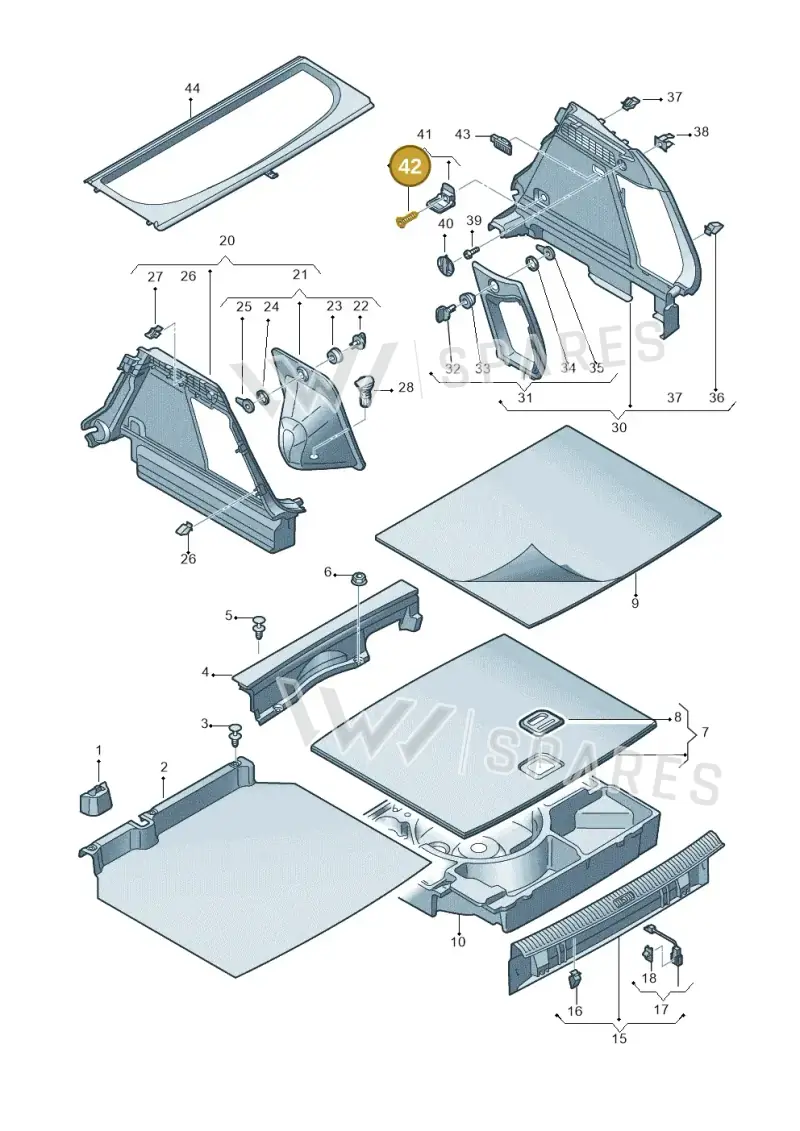 N10592201 — Audi Q3 1.4 (2012-2016) diagram 728863900, position 42