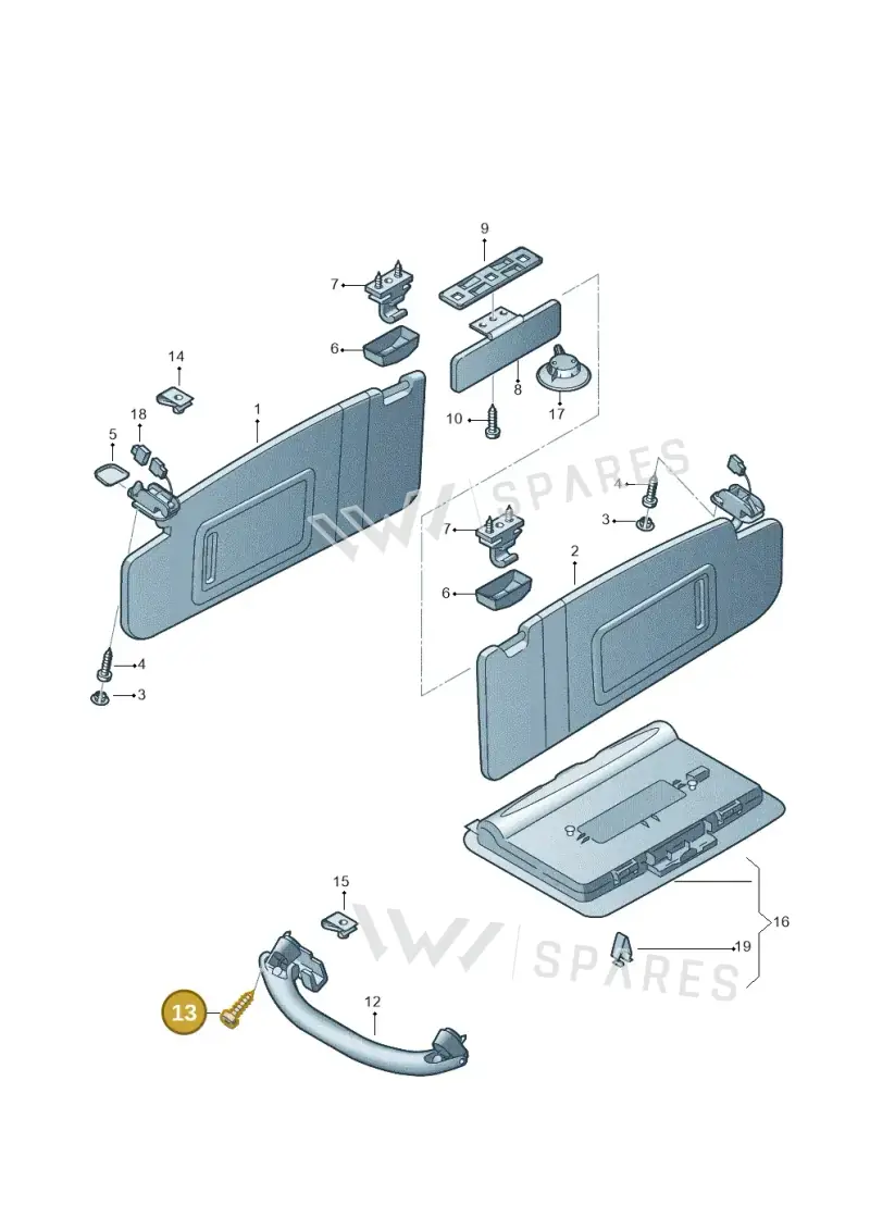 N10595002 — Audi RS3 Sportback (2011-2012) diagram 412857500, position 13