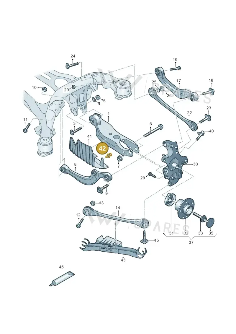 N10608501 — Audi A5 Sportback (2016-2020) diagram 849505200, position 42