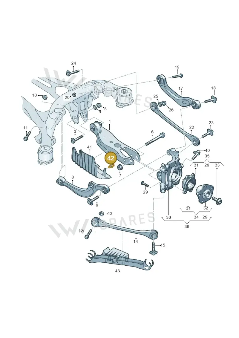 N10608501 — Audi RS4 Avant (2017-) diagram 849505300, position 42