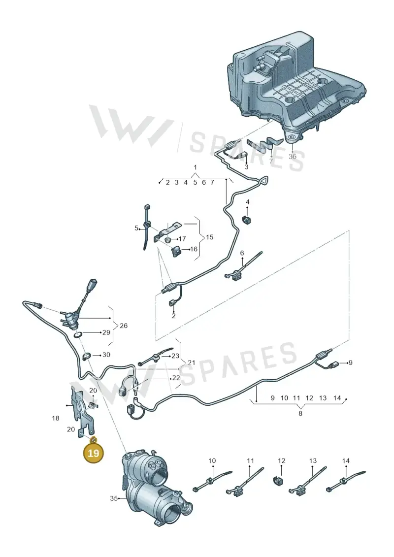 N10609206 — Audi A5 Sportback (2016-2020) diagram 897201500, position 19