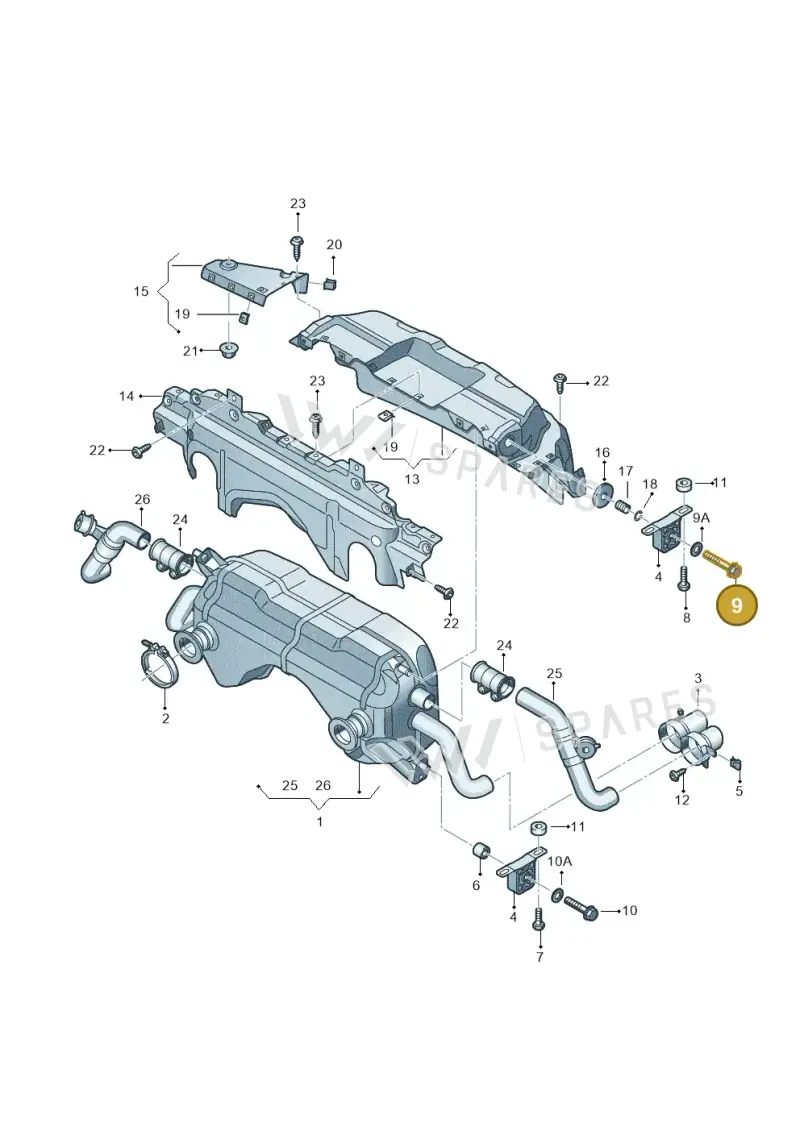 N10609902 — Audi R8 qu. 5.2 (2012-2015) diagram 618253700, position 9