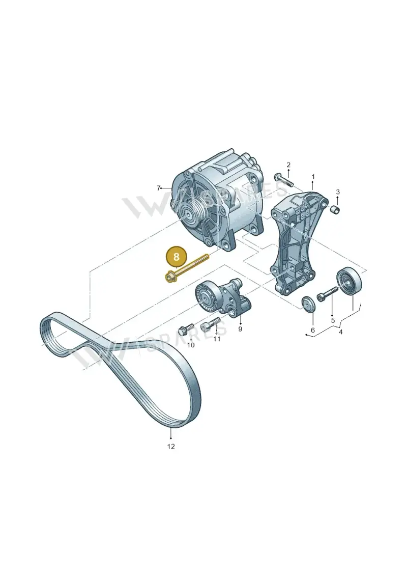 N10610001 — Audi R8 Spyder (2015-2024) diagram 872903600, position 8