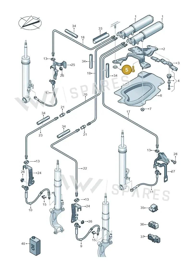 N10610902 — Audi RS6 Avant (2019-) diagram 537616400, position 5
