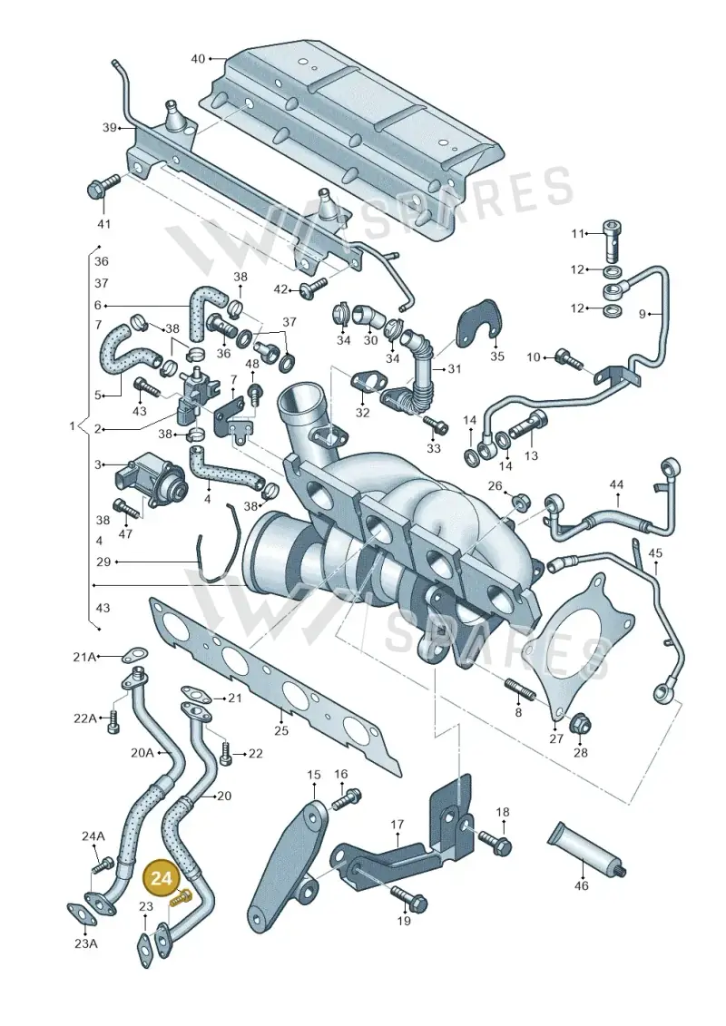 N10613601 — Audi A1 Sportback (2010-2015) diagram 412145650, position 24