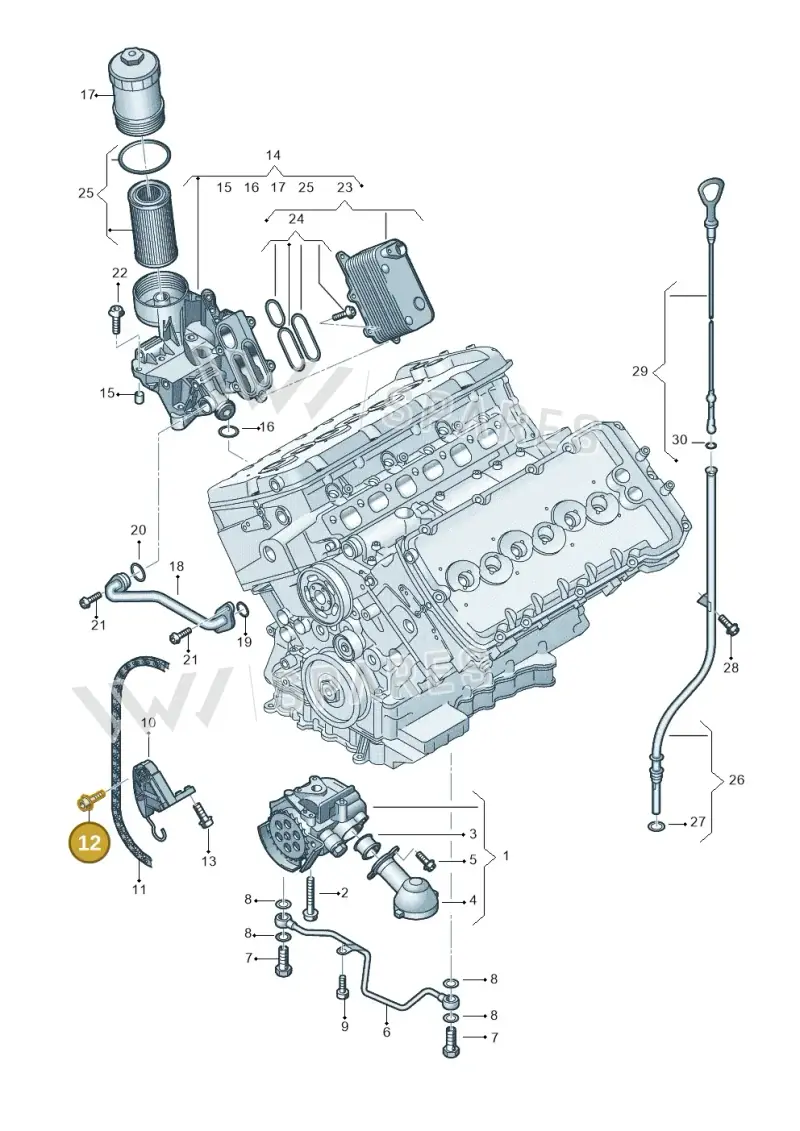 N10613701 — Audi A8/S8/qu. lang    08> (2007-) diagram 291115400, position 12
