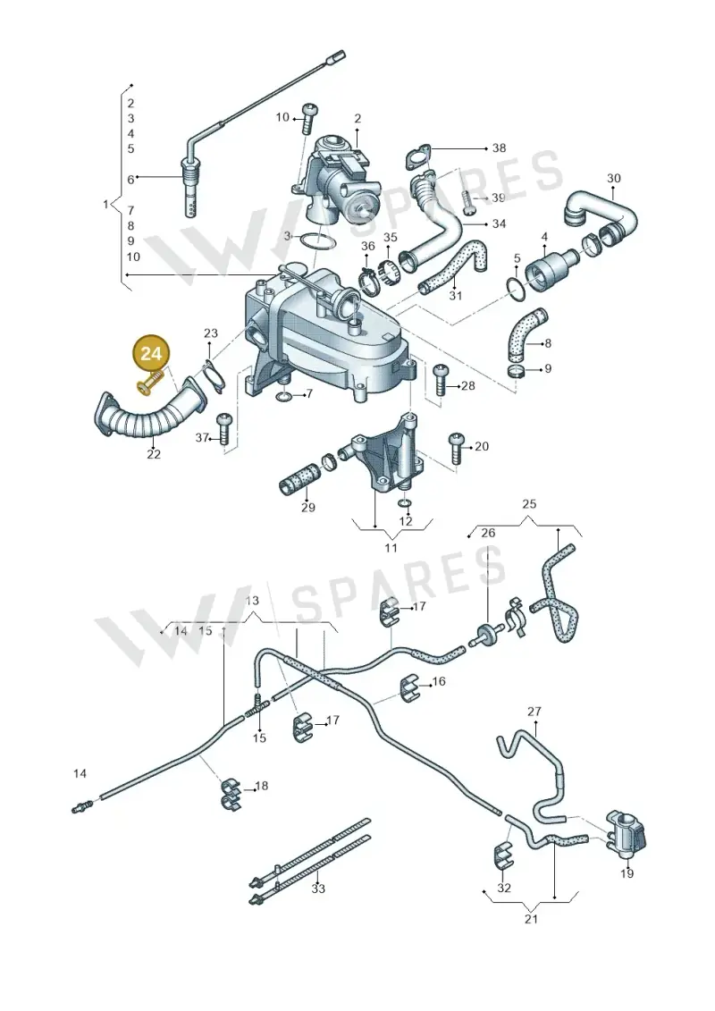 N10617401 — Audi A4 Av. Allroad (2008-2016) diagram 620131650, position 24