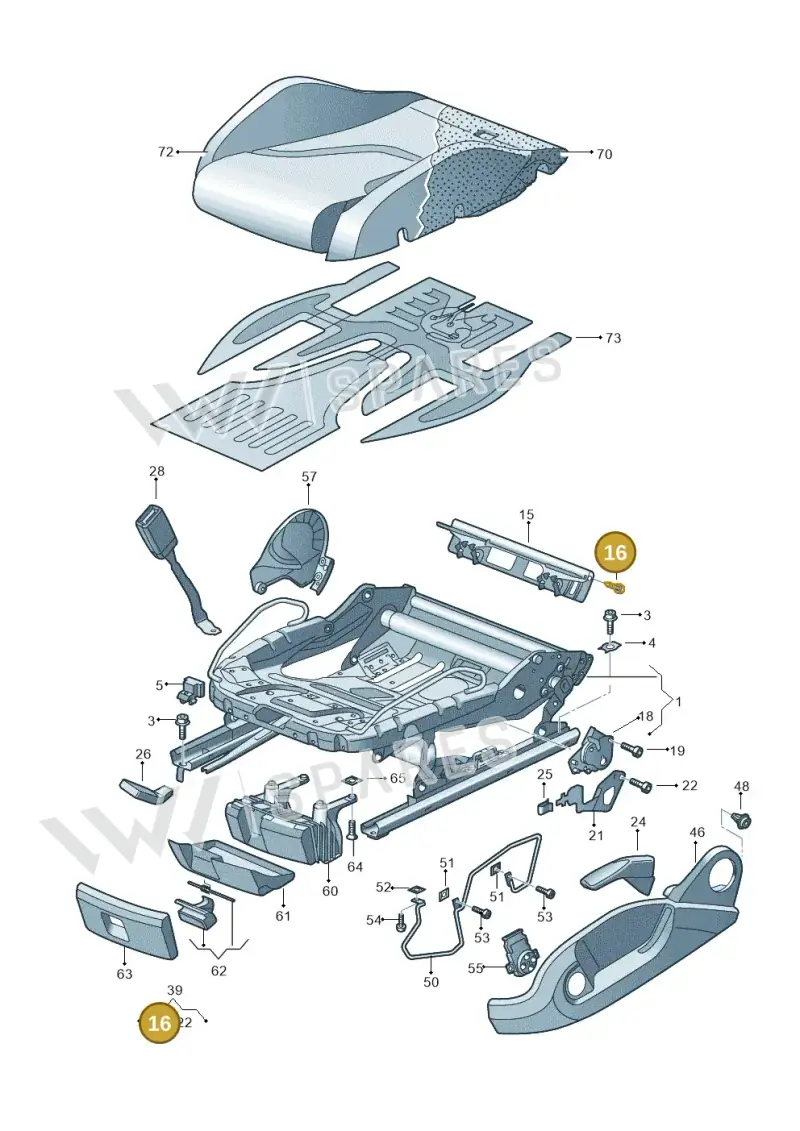 N10622701 — Audi R8 qu. 5.2 (2012-2015) diagram 609881000, position 16