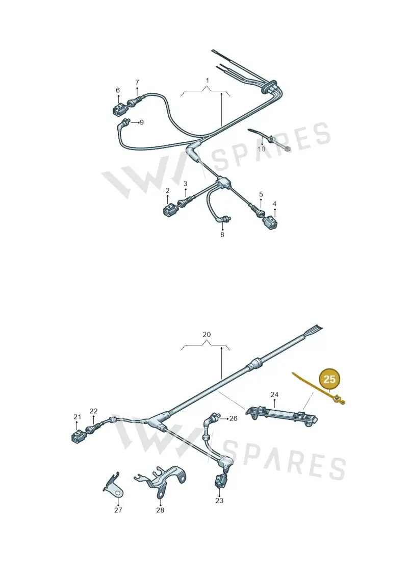 N10623101 — Audi Q4 Sportback (2021-2022) diagram 89a927100, position 25