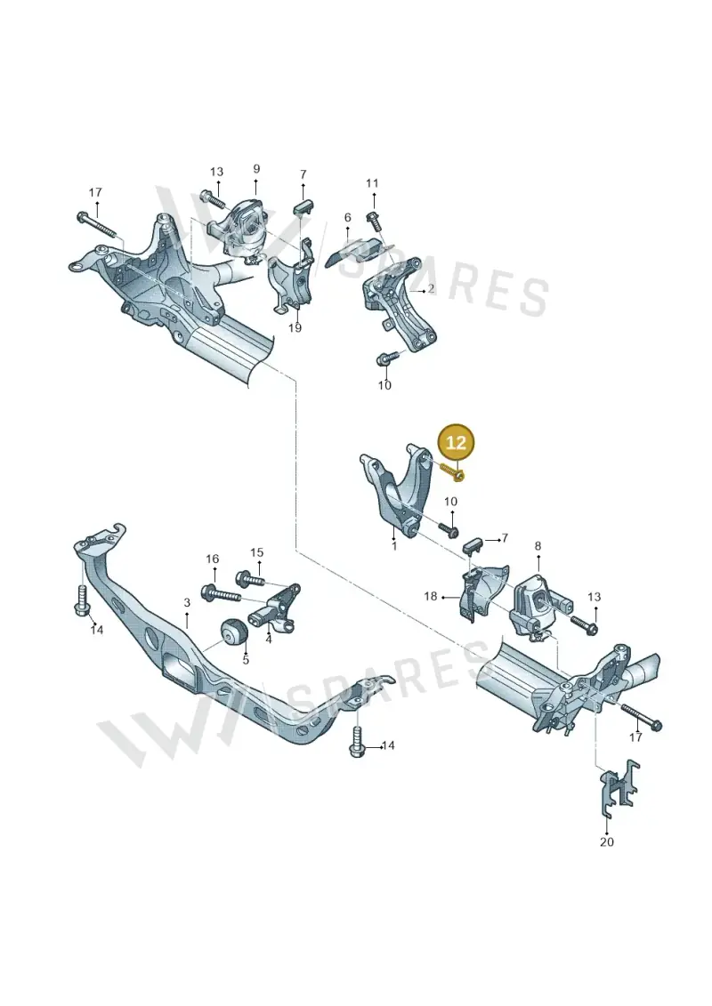 N10625901 — Audi A8L qu. 3.0 TDI (2013-2018) diagram 647199050, position 12