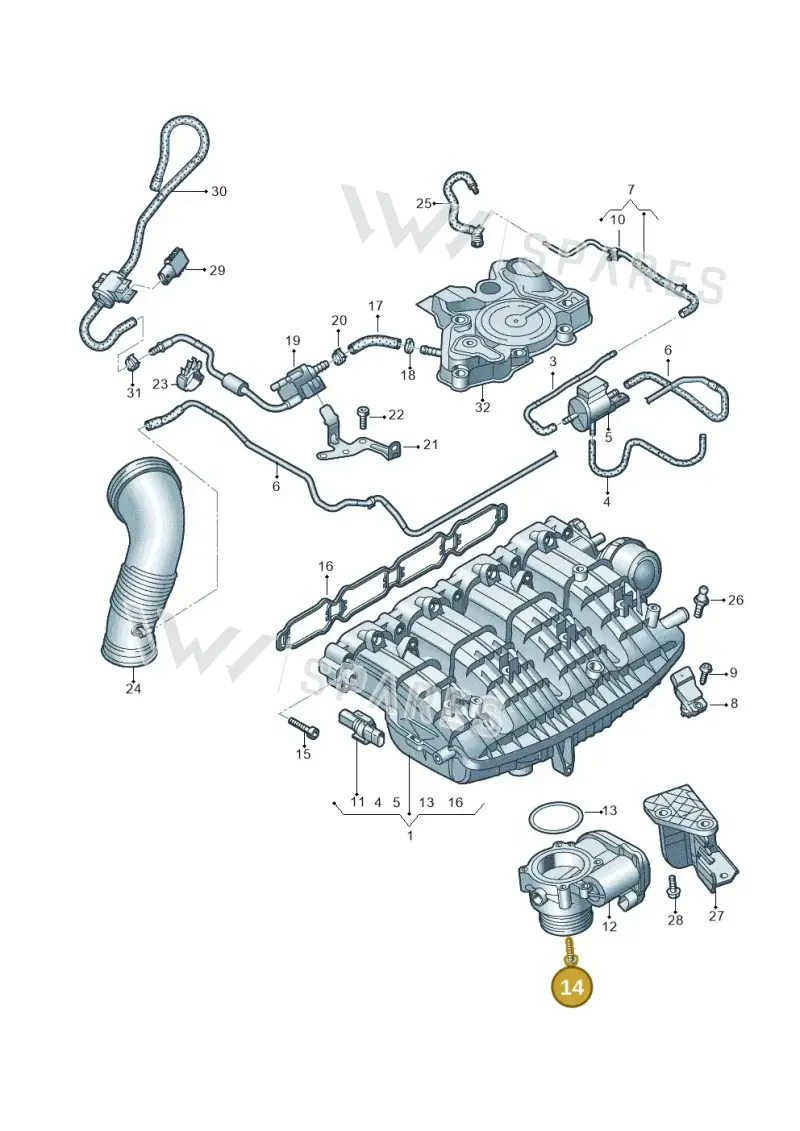 N10626102 — Audi Q8 Quattro 3,0 (2018-) diagram 849133070, position 14