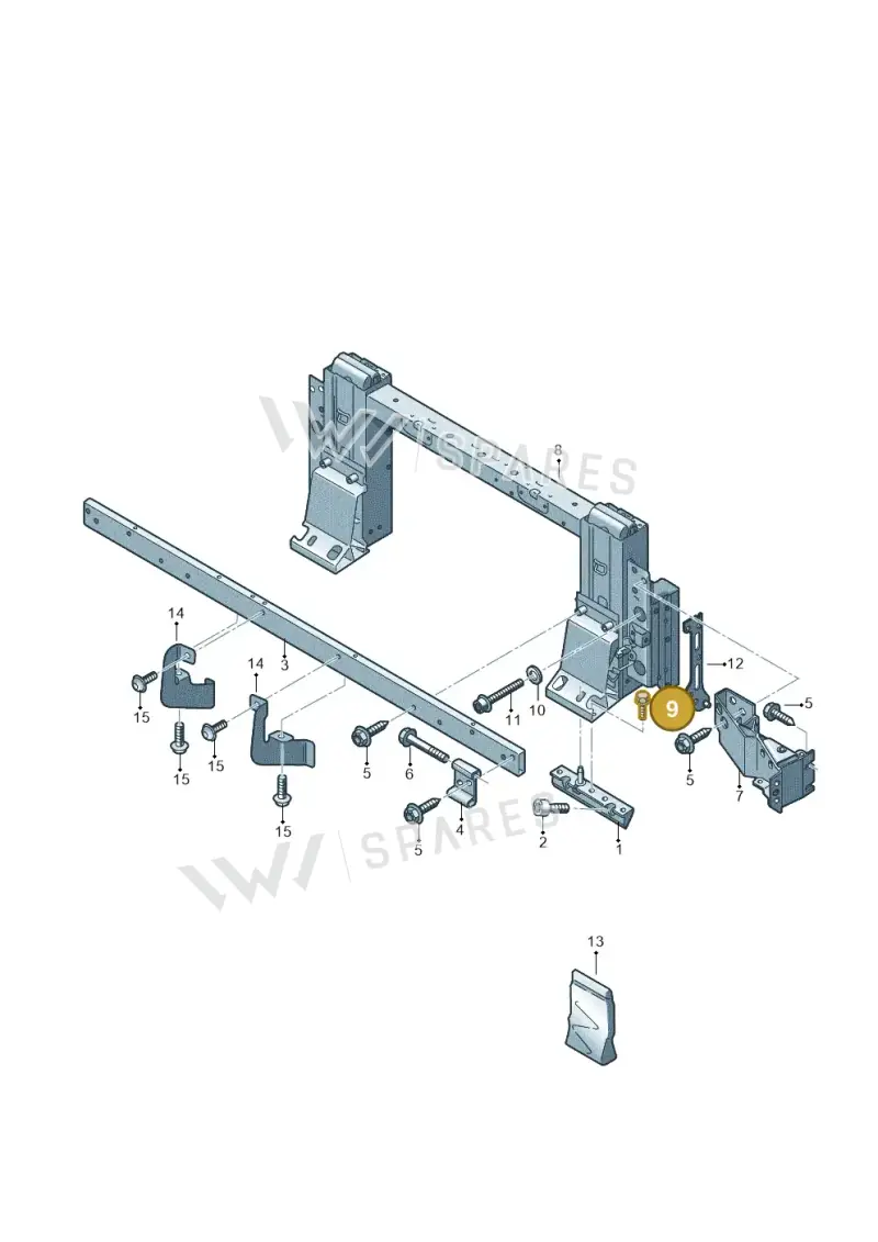N10626603 — Audi R8 Spyder (2015-2024) diagram 872813110, position 9