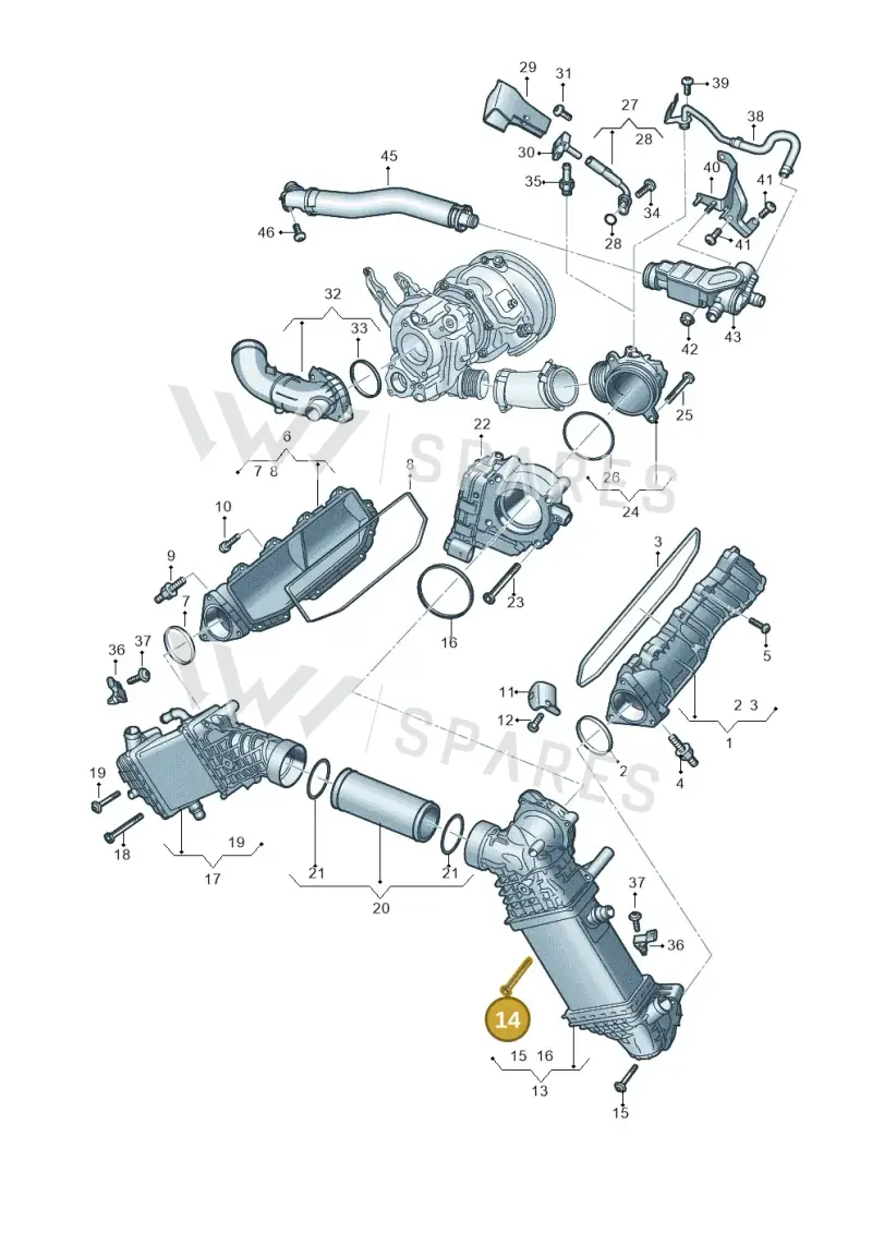N10626801 — Audi A5 Limo 2.0 (2024-) diagram 8wk145625, position 14