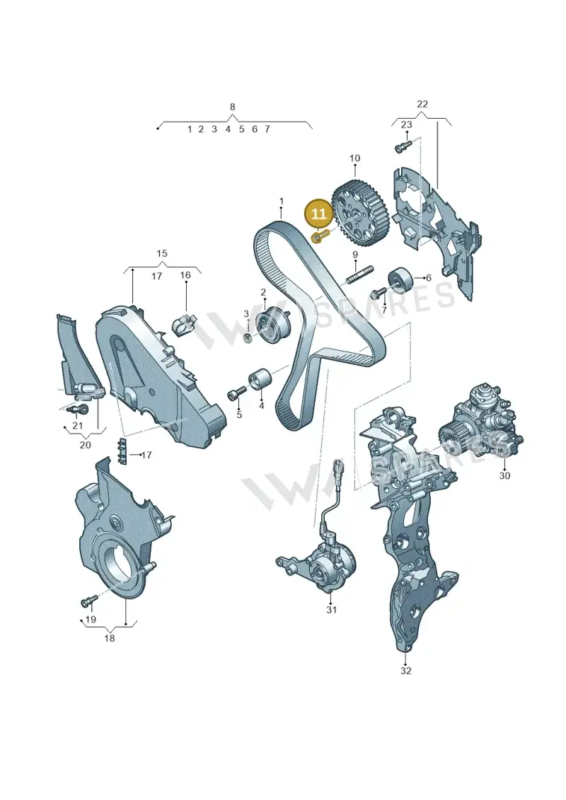 N10628401 — Audi A5 Limo 2.0 (2024-) diagram 8wk109800, position 11
