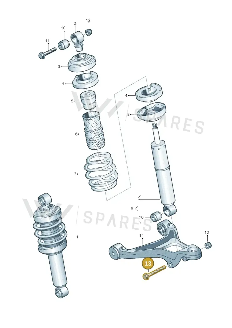 N10629501 — Audi R8 qu. 5.2 (2012-2015) diagram 618411000, position 13
