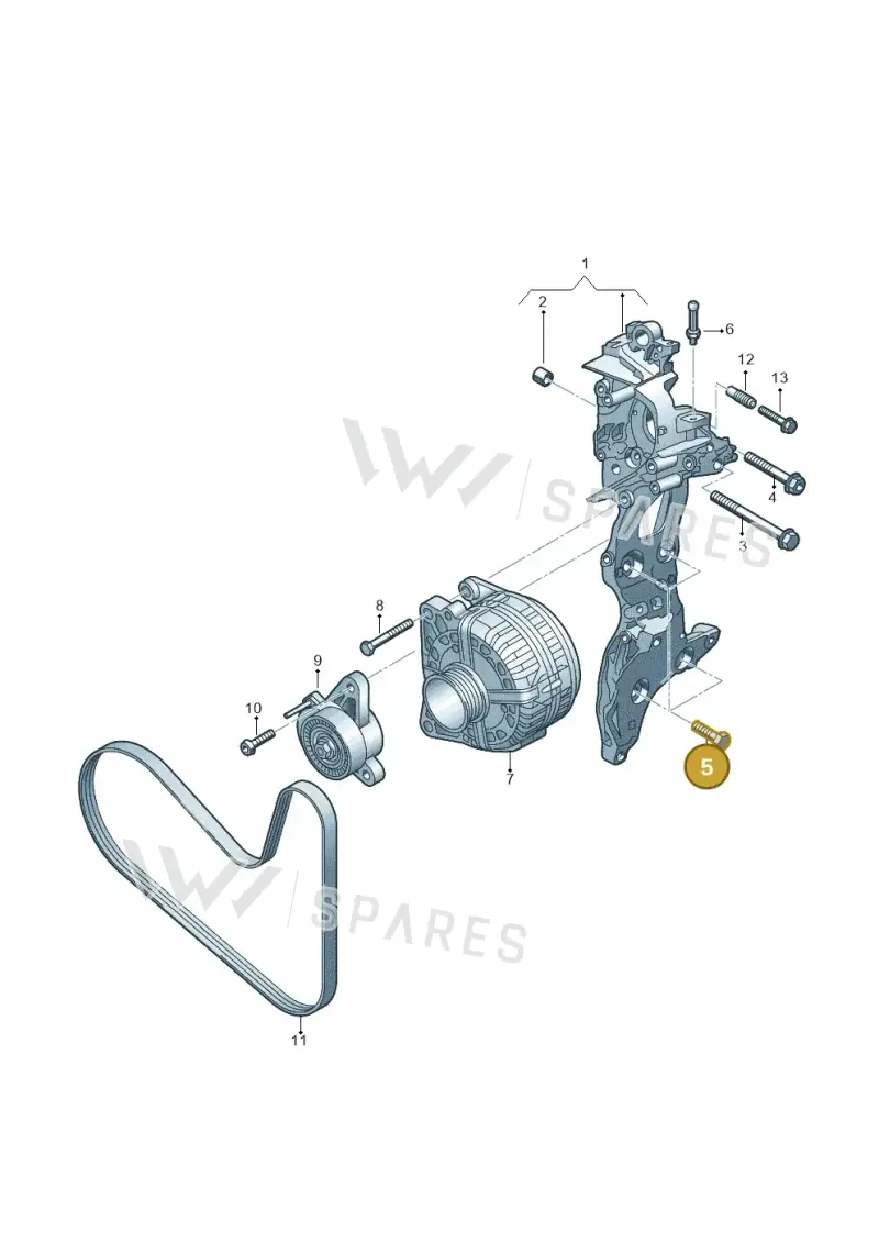 N10629601 — Audi A3 Sportback (2019-2021) diagram 596903080, position 5