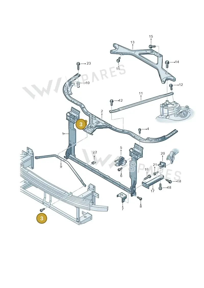 N10632004 — Audi A8L (2017-2022) diagram 838805000, position 3