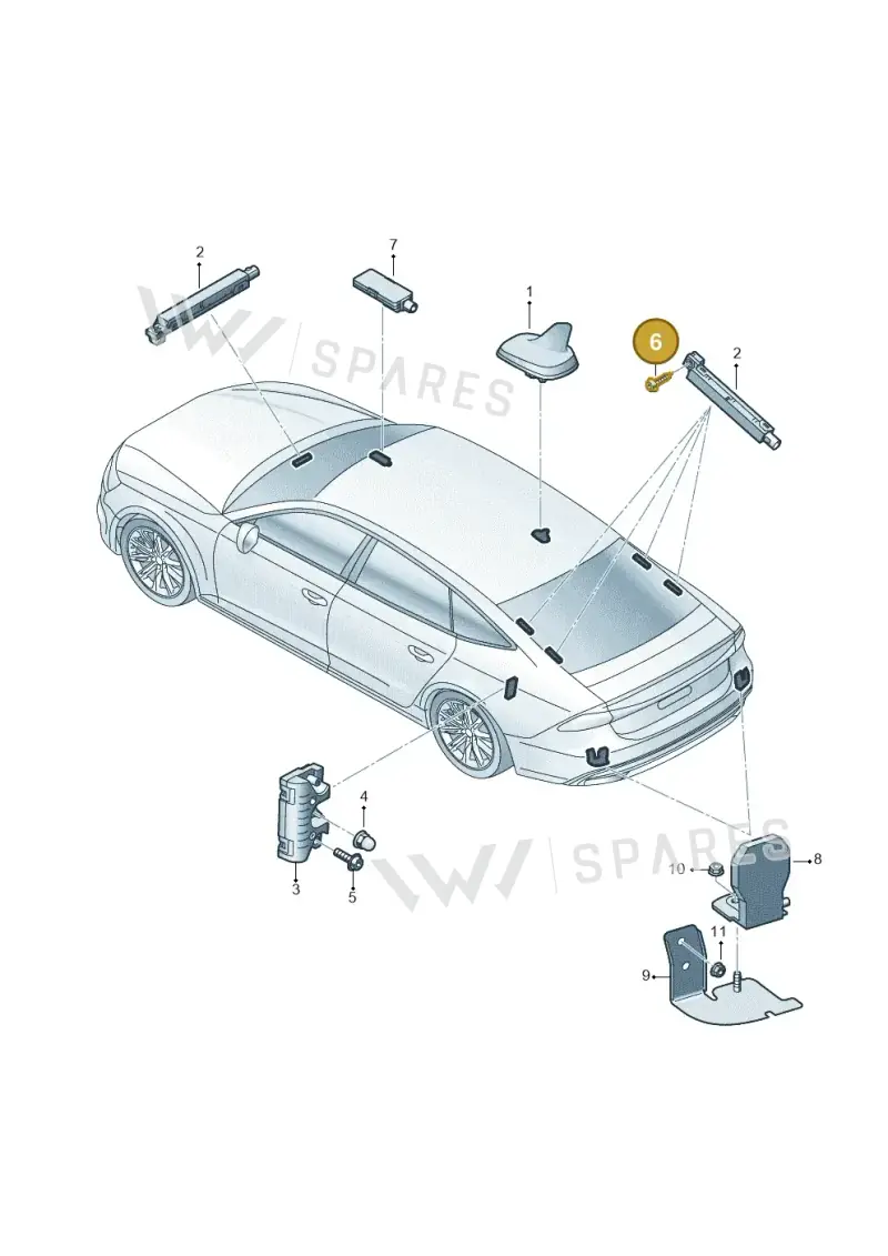 N10633602 — Audi RS7 Sportback (2019-) diagram 435035100, position 6