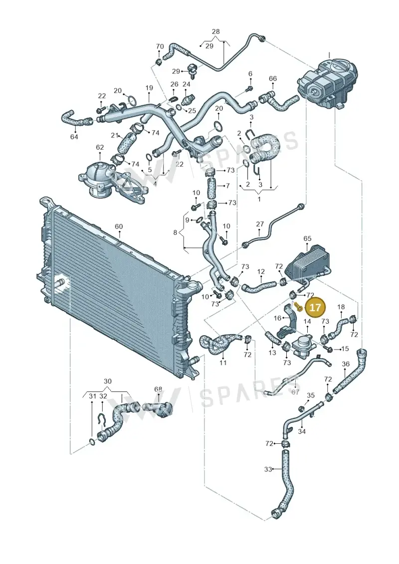 N10636501 — Audi A7 Sportback (2014-2018) diagram 711121300, position 17