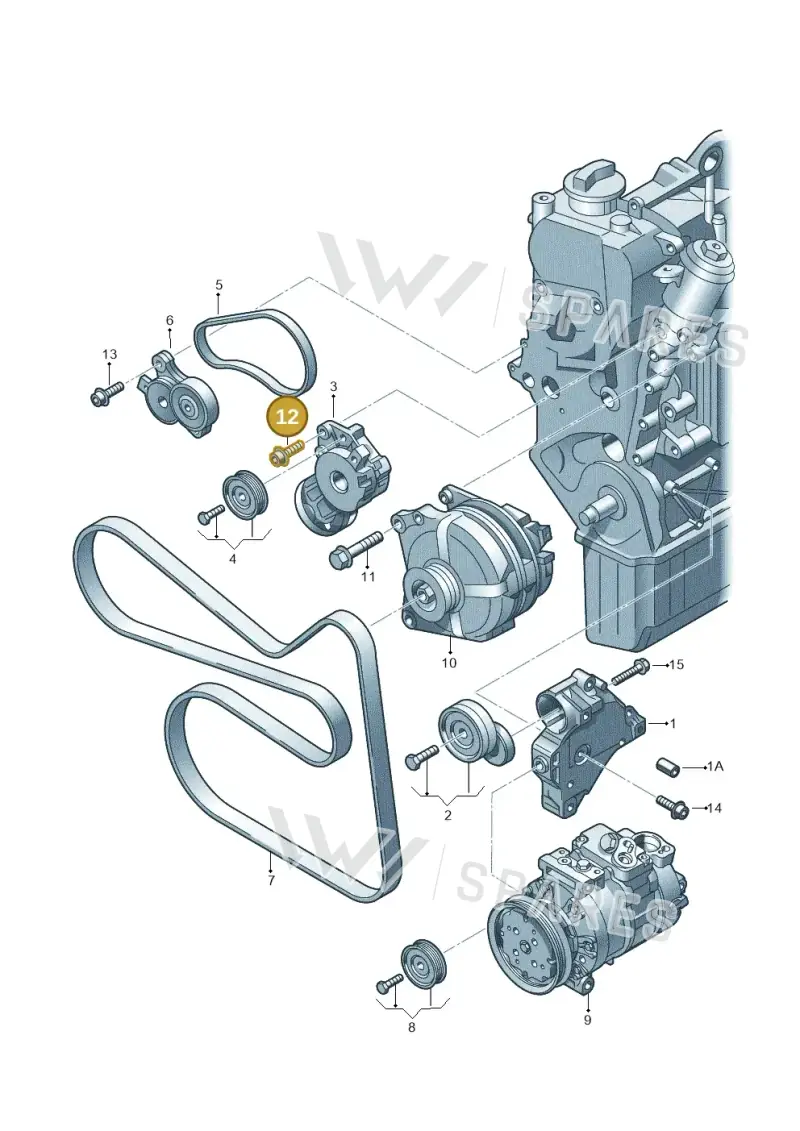 N10638501 — Audi A1 Sportback (2010-2015) diagram 634903350, position 12