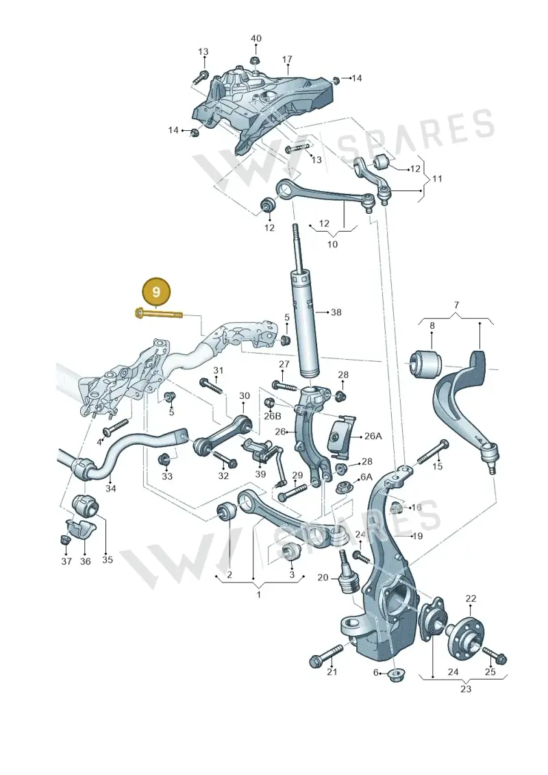 N10640901 — Audi A7 Sportback (2014-2018) diagram 788407000, position 9