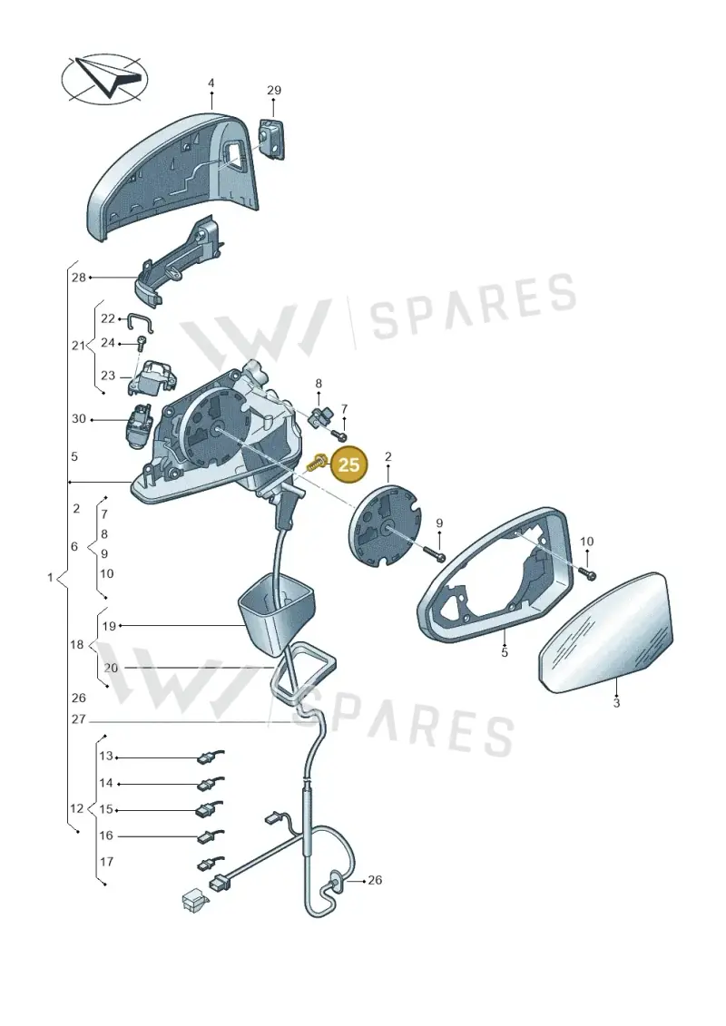 N10642107 — Audi RSQ3 Sportback (2019-2024) diagram 597857400, position 25