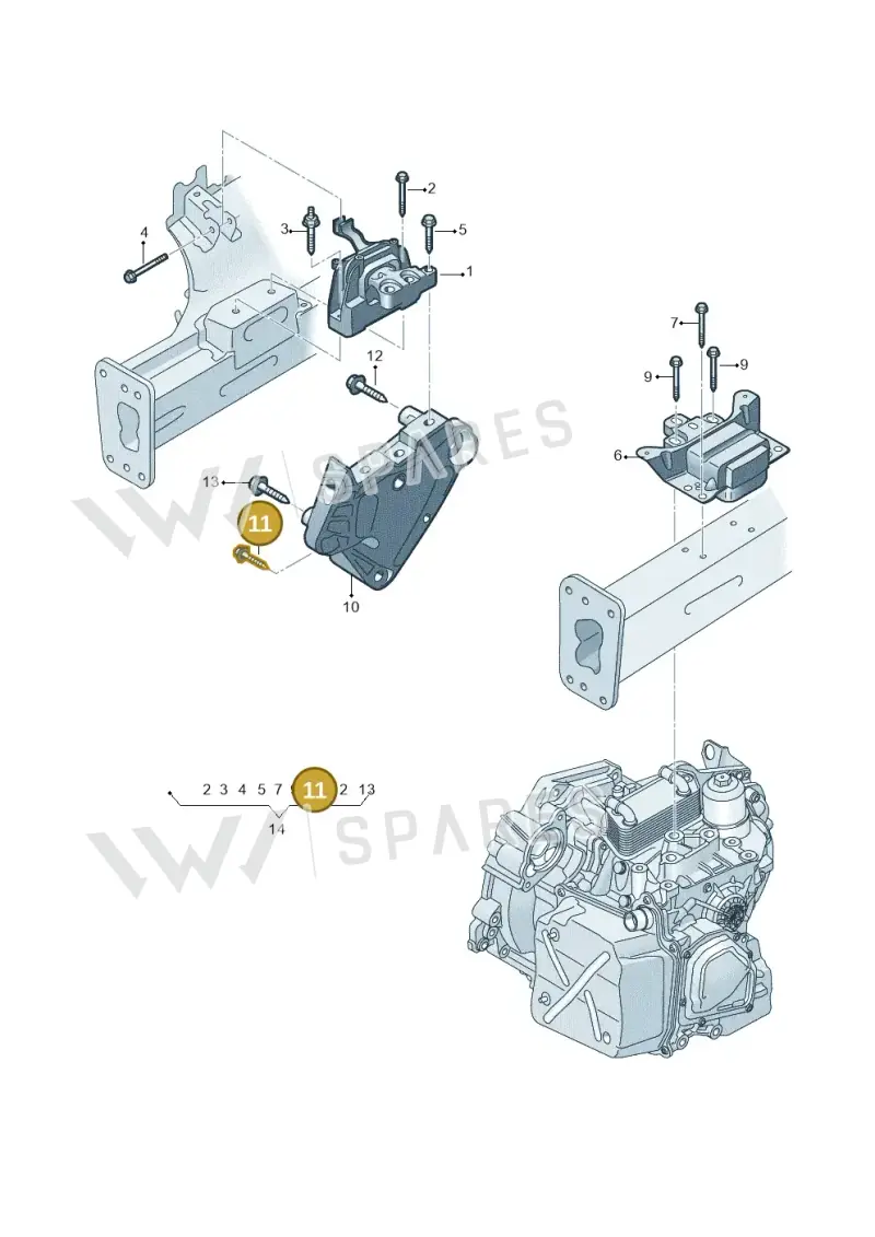 N10643801 — Audi A3 Sportback (2019-2021) diagram 597199250, position 11