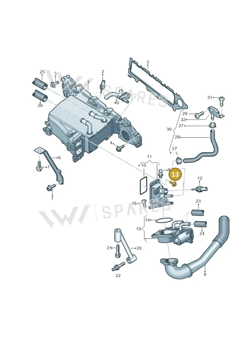 N10644403 — Audi A6 2.0 (2018-) diagram 430129550, position 13