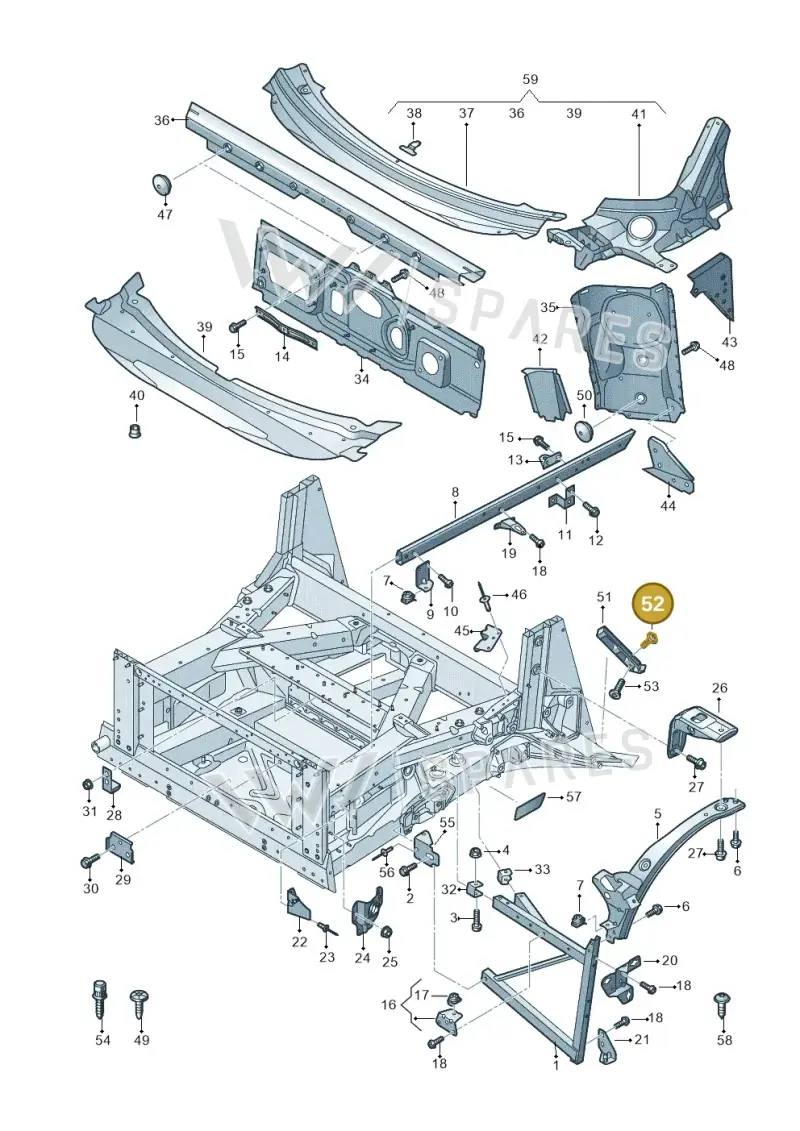 N10644404 — Audi R8 Spyder (2015-2024) diagram 872805000, position 52