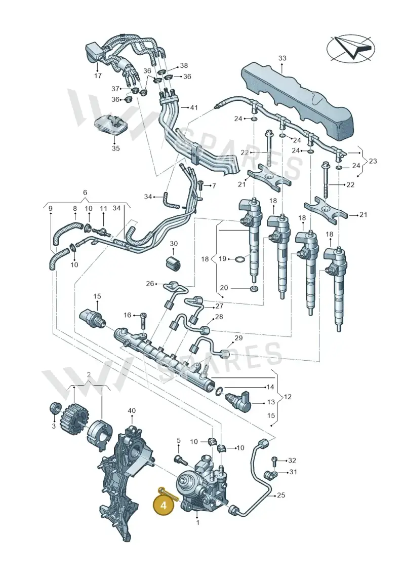 N10649401 — Audi A5 Limo 2.0 (2024-) diagram 430130650, position 4