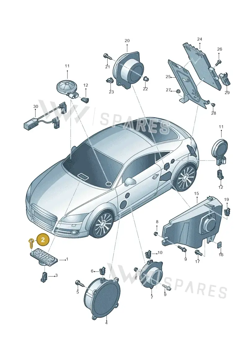 N10656402 — Audi TTS Coupe 2.0 (2010-2014) diagram 609035350, position 2