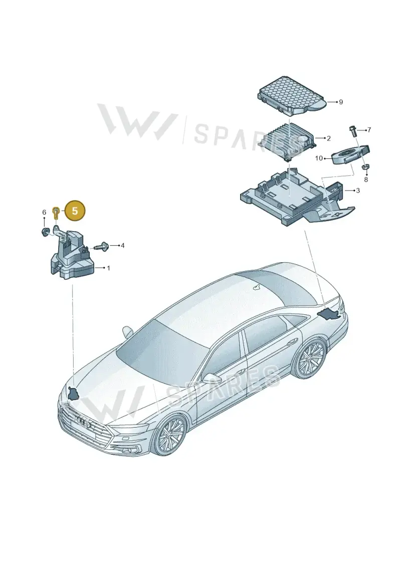 N10657101 — Audi A8L (2017-2022) diagram 838035025, position 5