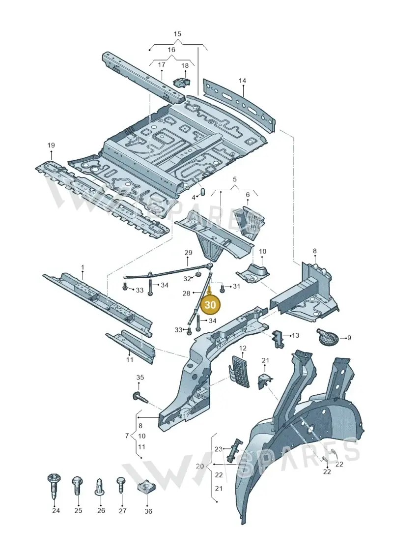 N10664901 — Audi RS Q8 Quattro (2019-) diagram 595803000, position 30