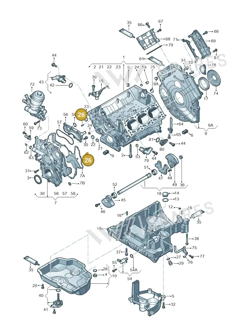 N10667801 — Audi A7 Sportback (2014-2018) diagram 675103520, position 26