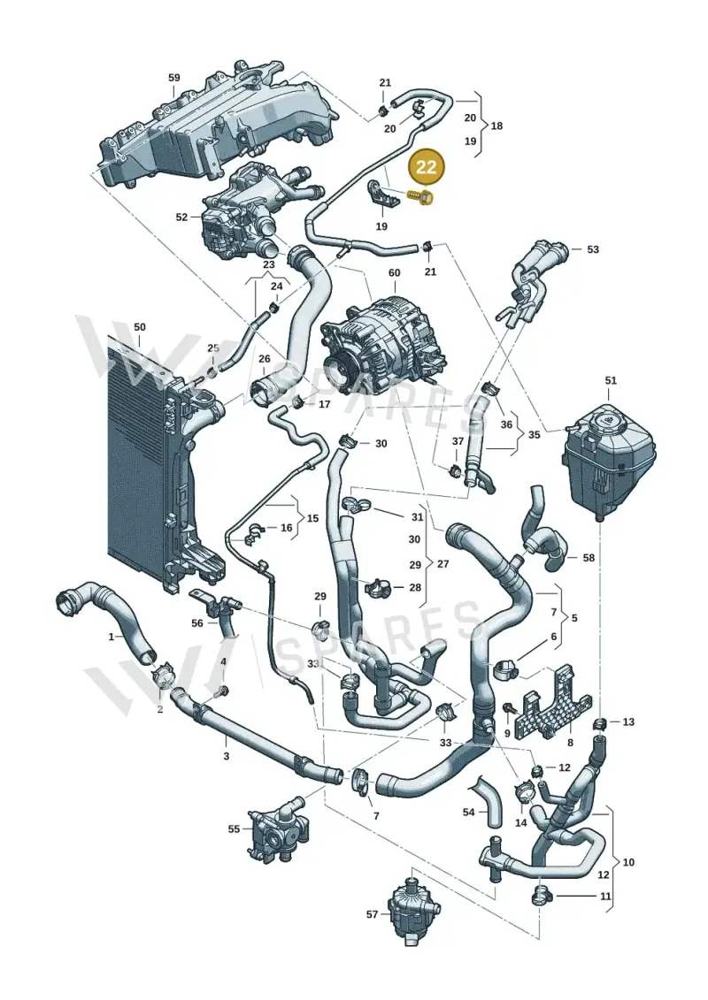 N10668401 — Audi A5 Limo 2.0 (2024-) diagram 8wk121060, position 22