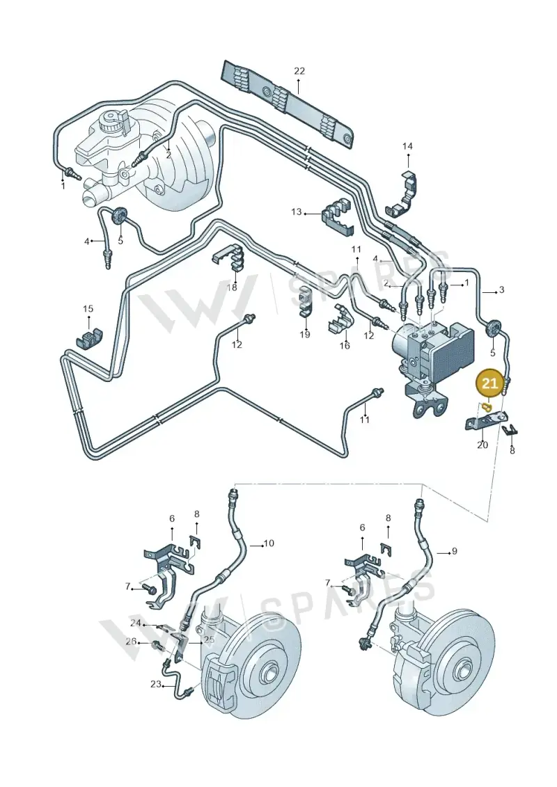 N10668701 — Audi TTS Coupe 2.0 (2010-2014) diagram 609611250, position 21