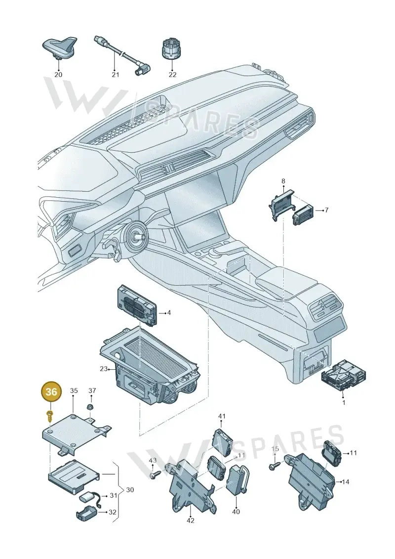 N10669502 — Audi Q8 e-tron (2018-2020) diagram 586035550, position 36