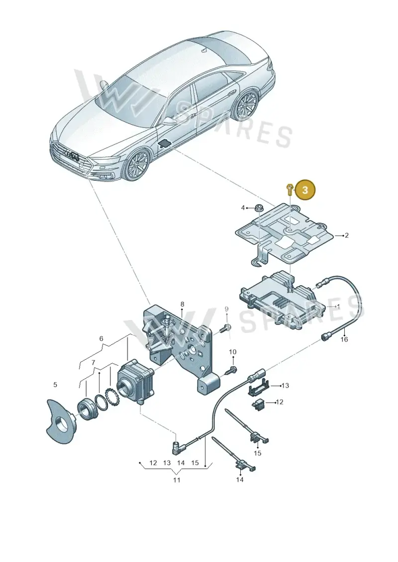 N10669502 — Audi A8L (2017-2022) diagram 838907400, position 3