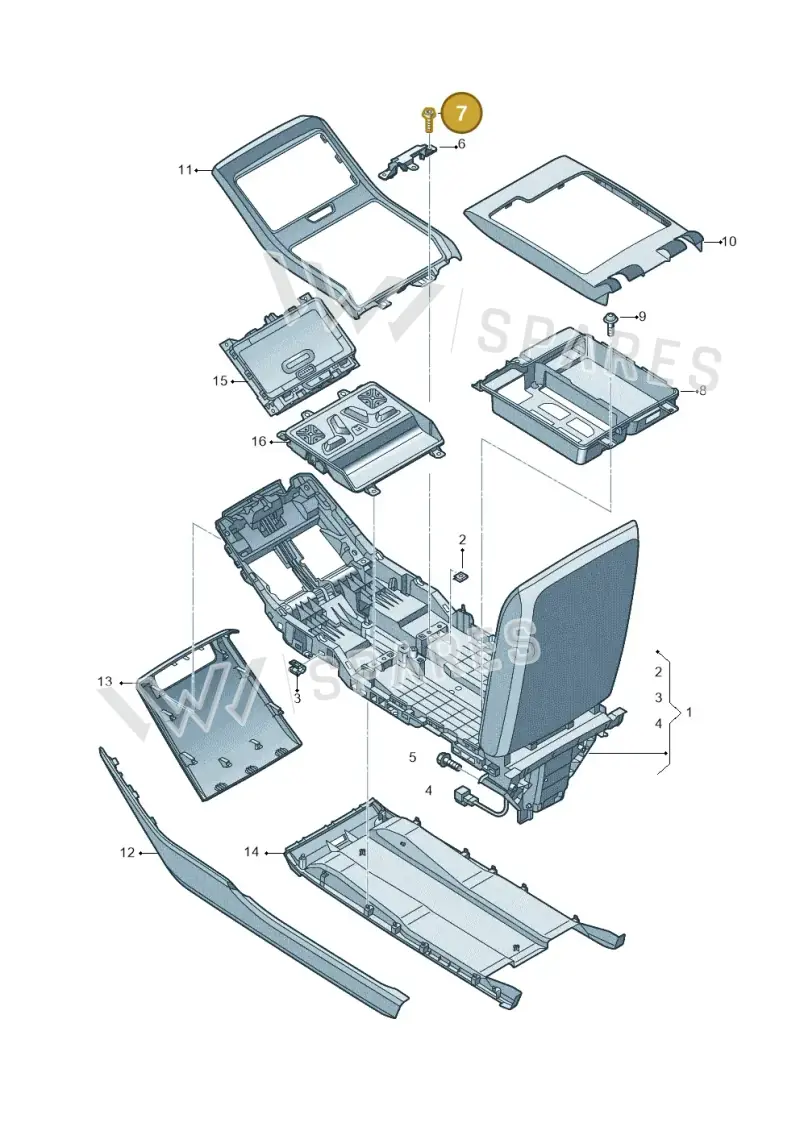 N10671501 — Audi A8L (2017-2022) diagram 838863620, position 7