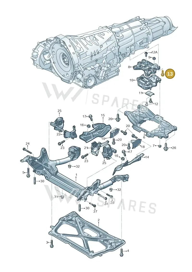 N10671801 — Audi A7 Sportback (2014-2018) diagram 711399770, position 13