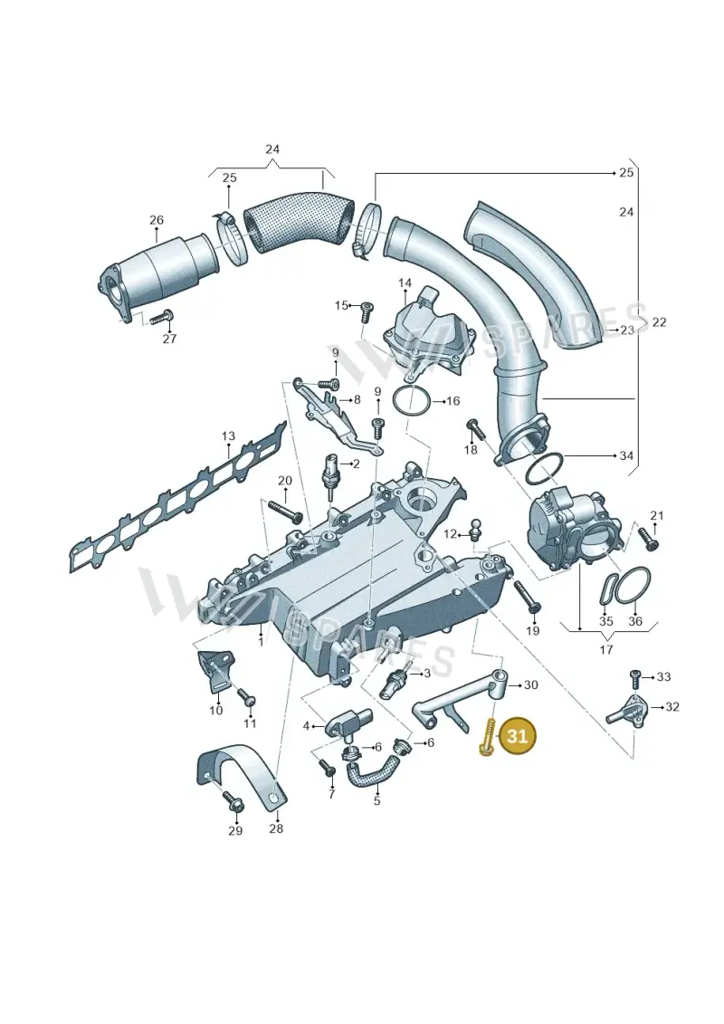 N10672001 — Audi A5 Limo 2.0 (2024-) diagram 430129050, position 31